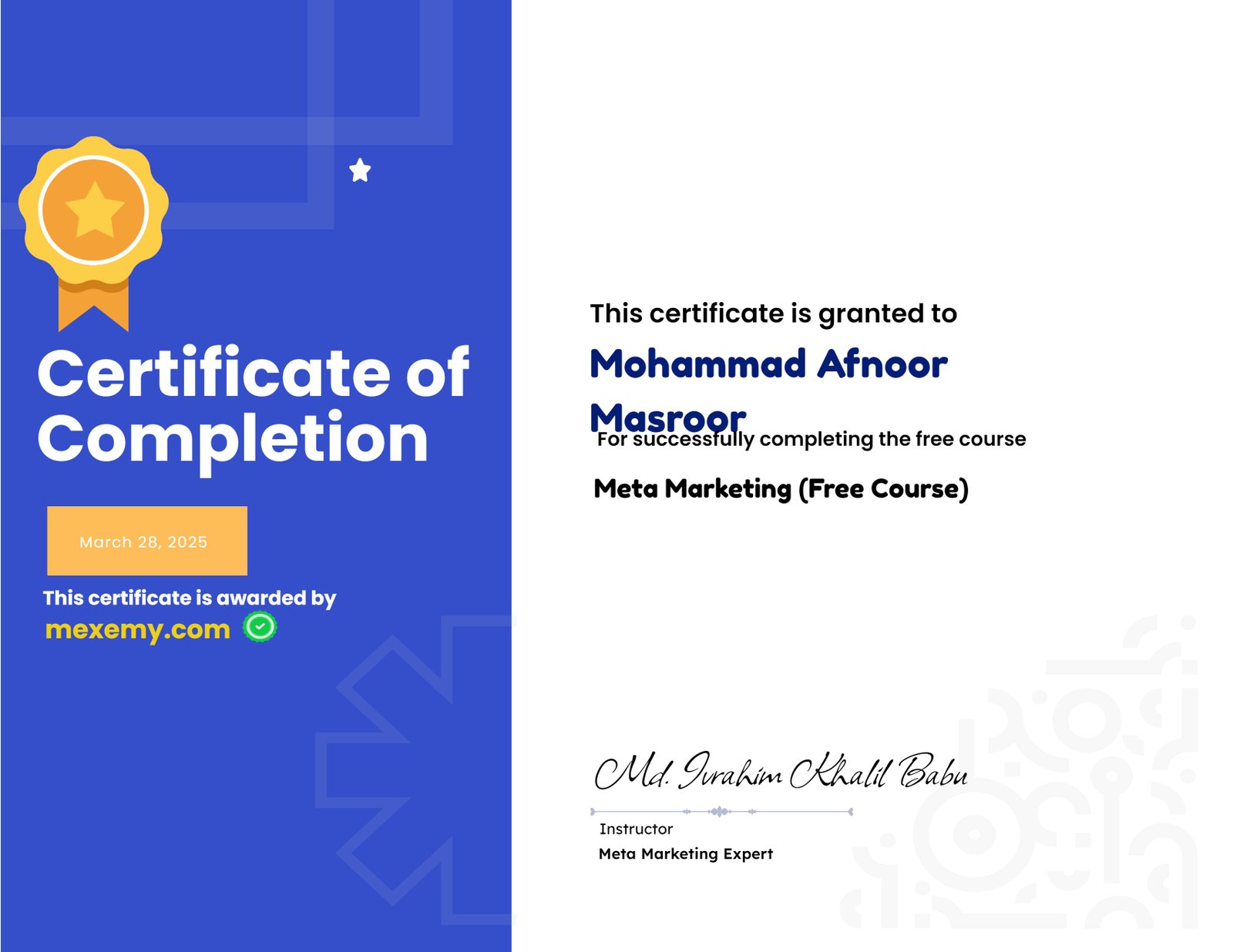 Meta Marketing (Free Course)